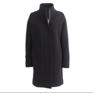 J.Crew Stadium Cloth Cocoon Wool Coat Black sz 0